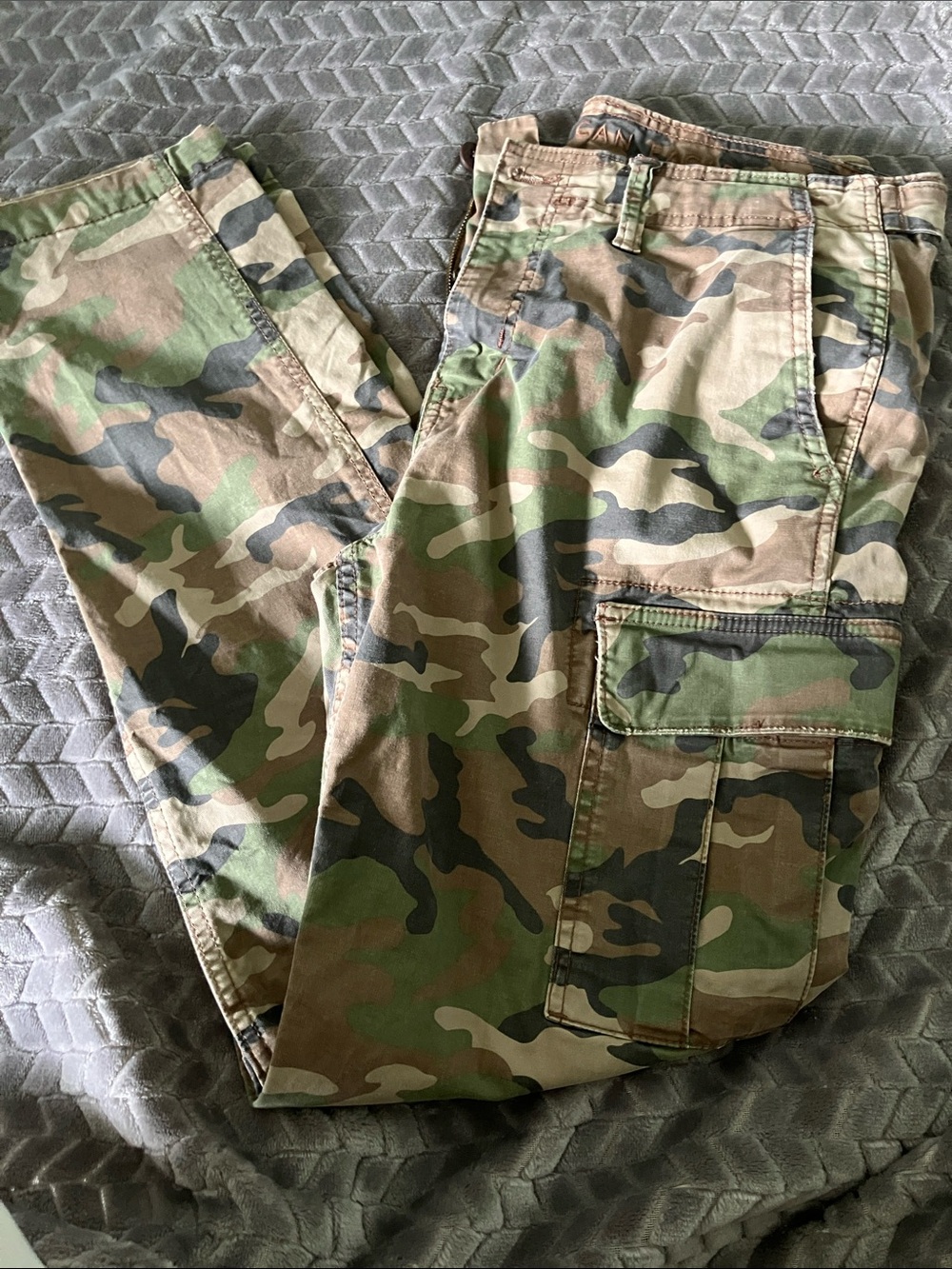 Camouflage Cargo Pants - Men's Green Camo